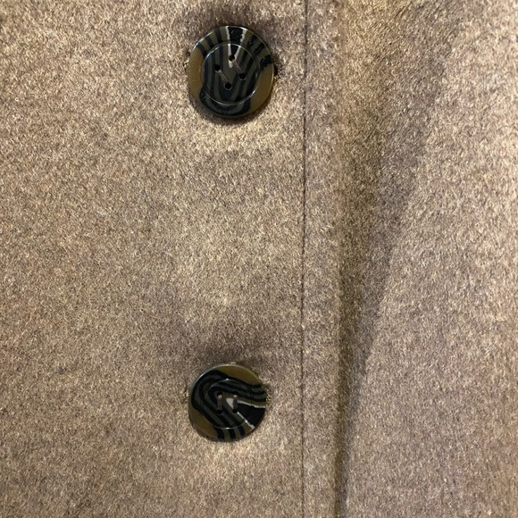 Calvin Klein Tan Wool Blend Peacoat NWOT - Size 12P - Picture 3 of 11